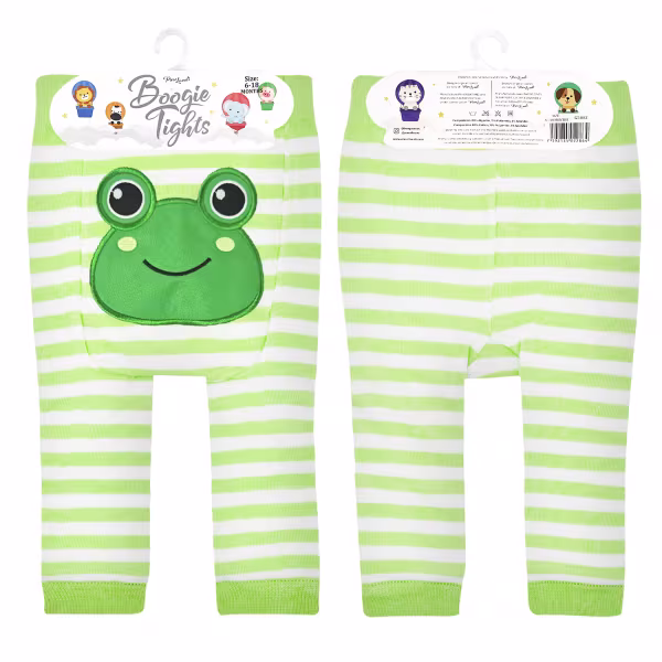 Green Frog - Boogie Tights Baby Leggings - Image 2
