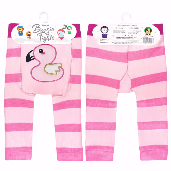 Pink Flamingo - Boogie Tights Baby Leggings - Image 2