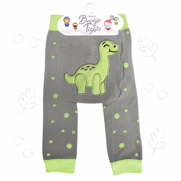 Green Dino - Boogie Tights Baby Leggings - Image 2
