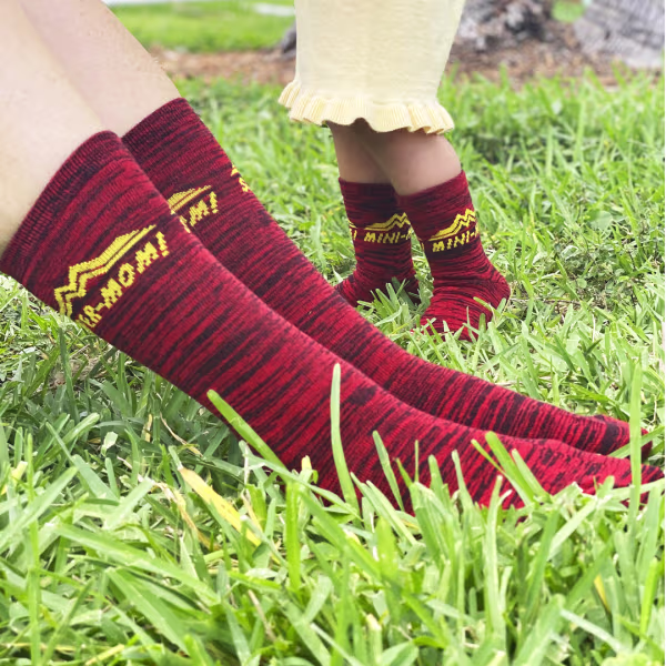 2 pair Sidekicks Super Mom, Mommy and Me Socks Set - Image 2