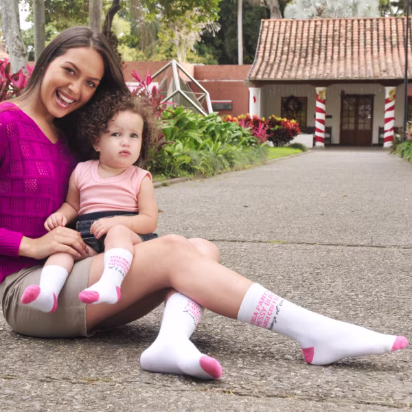 2 pair Sidekicks Yoga Mom & Baby, Mommy and Me Socks Set - Image 2