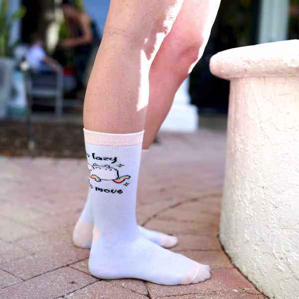 2 pair Sidekicks Lazy Unicorn, Mommy and Me Socks Set - Image 2