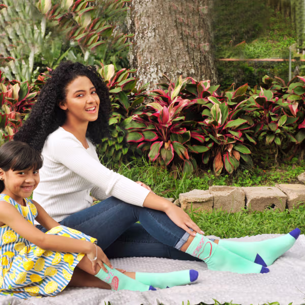 2 pair Sidekicks Learn to Write Love, Mommy & Me Socks Set - Image 2