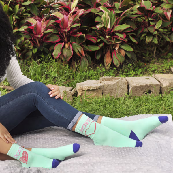 2 pair Sidekicks Learn to Write Love, Mommy & Me Socks Set - Image 3