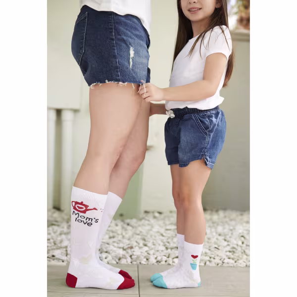 2 pair Sidekicks Mom's Love Plant, Mommy & Me Socks Set - Image 3