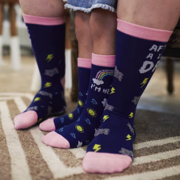 2 pair Sidekicks Rain and Sunshine, Mommy & Me Socks Set - Image 4
