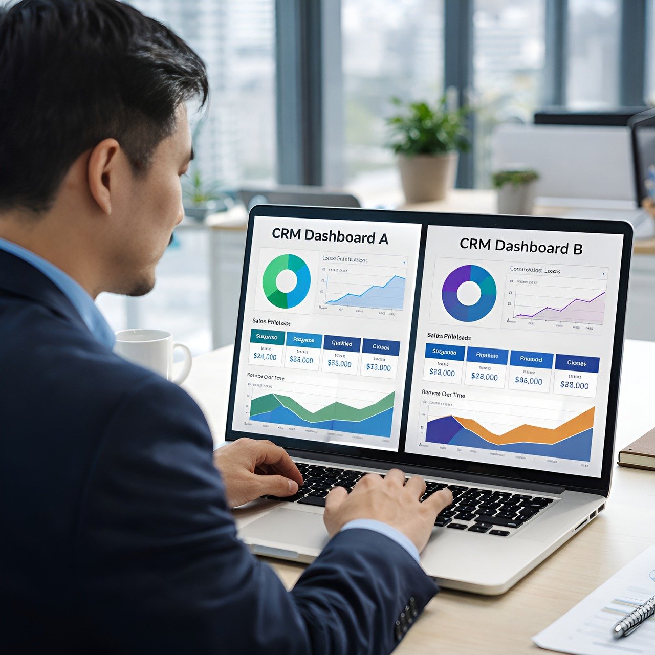Real-time analytics dashboard tracking customer engagement metrics central to personalized service strategy