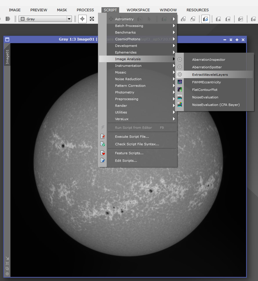 ExtractWaveletLayers PixInsightissa