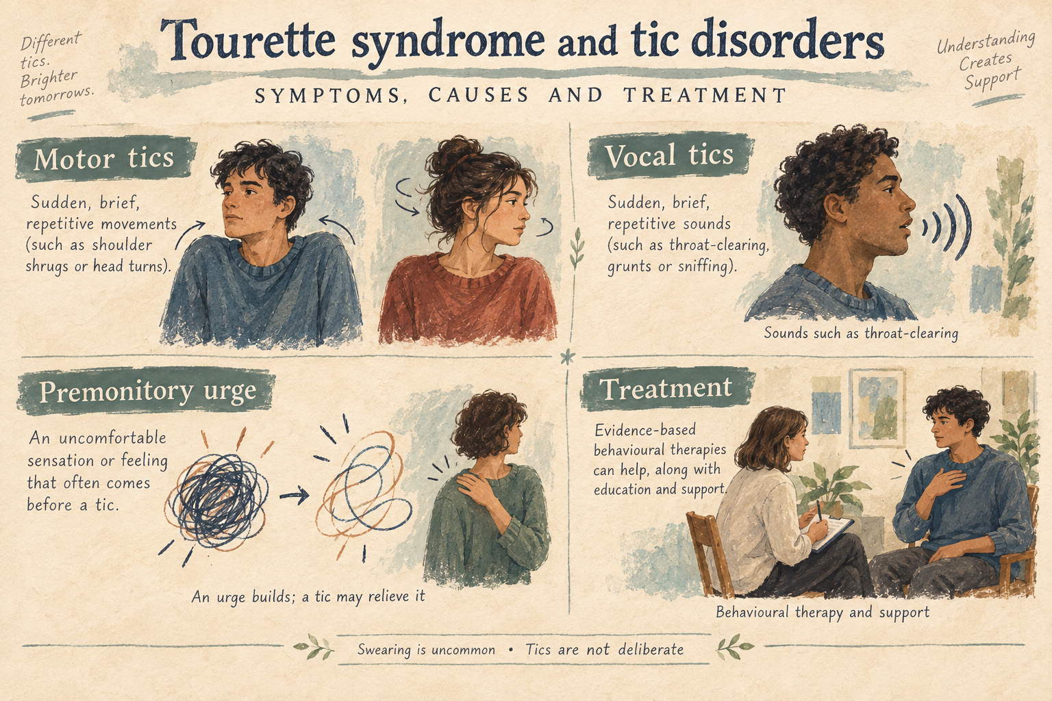 Tourette syndrome and tic disorders: symptoms, causes and treatment