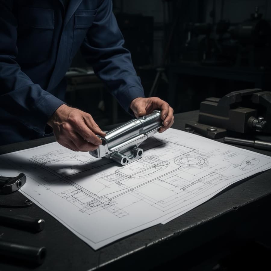 Ingeniero industrial supervisando procesos metalmecánicos