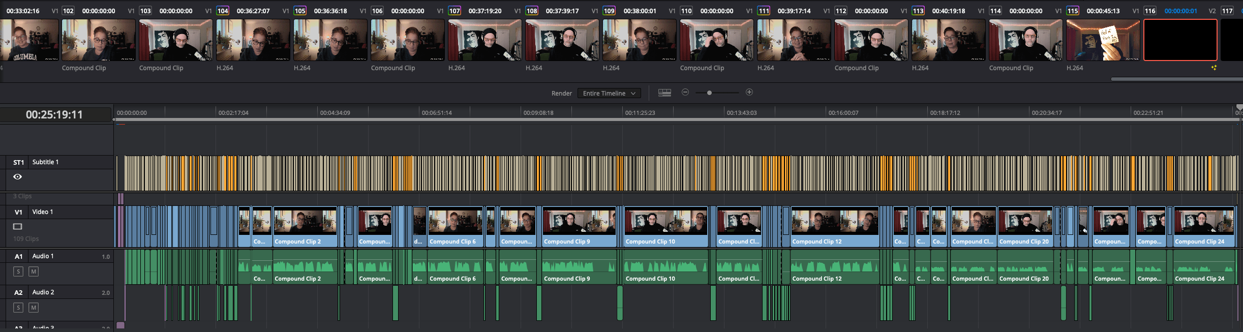 Screenshot of video editing screen