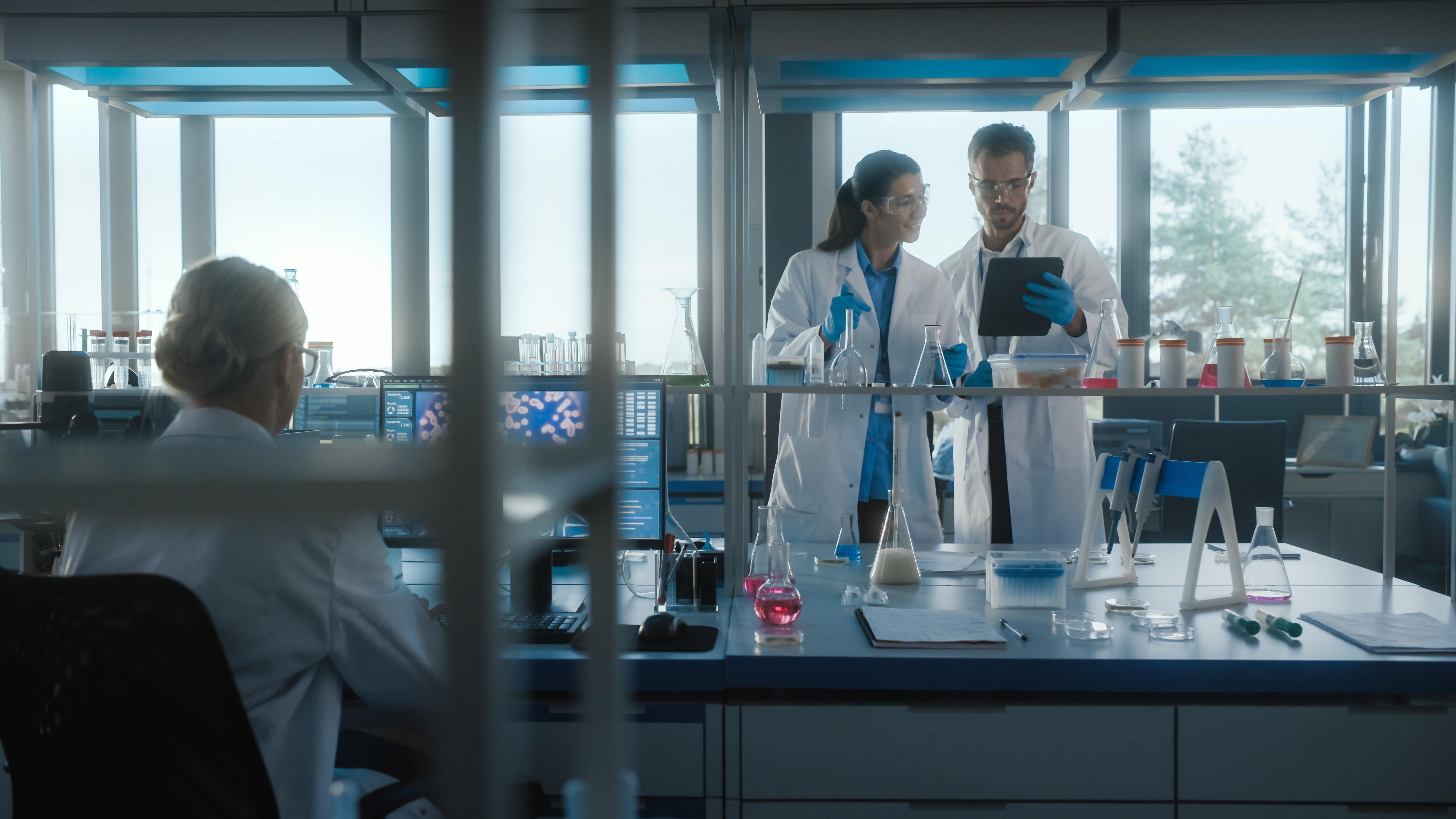 Scientists in lab
