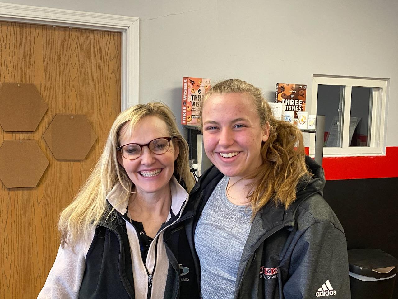 Dawn with athlete Jillian Ruffner