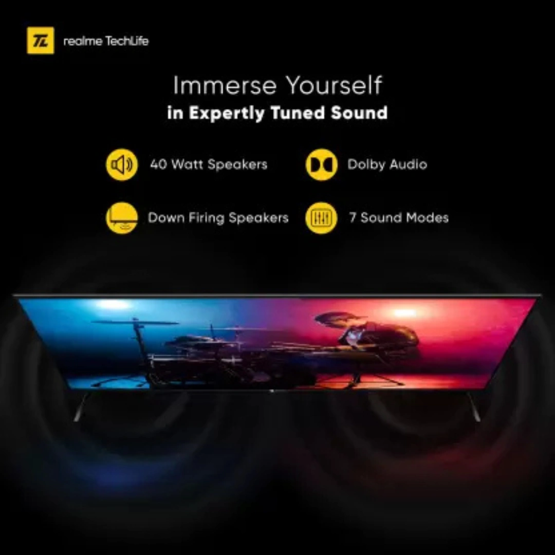 Realme TechLife CineSonic Q HD Ready Smart QLED TV
