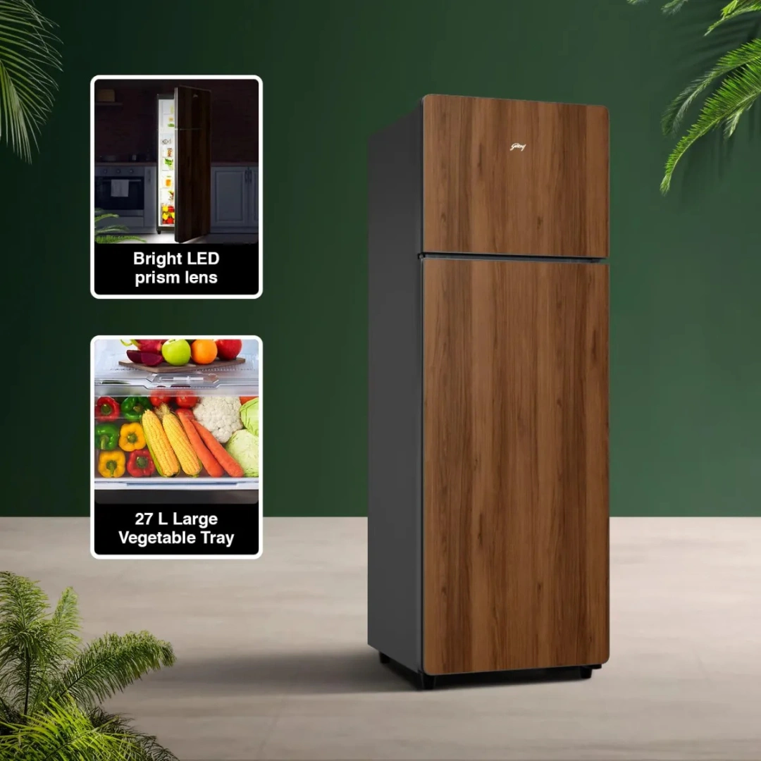 Godrej RT EONVOGUE 310B RI WT WD 272 L 2 Star Double Door Refrigerator