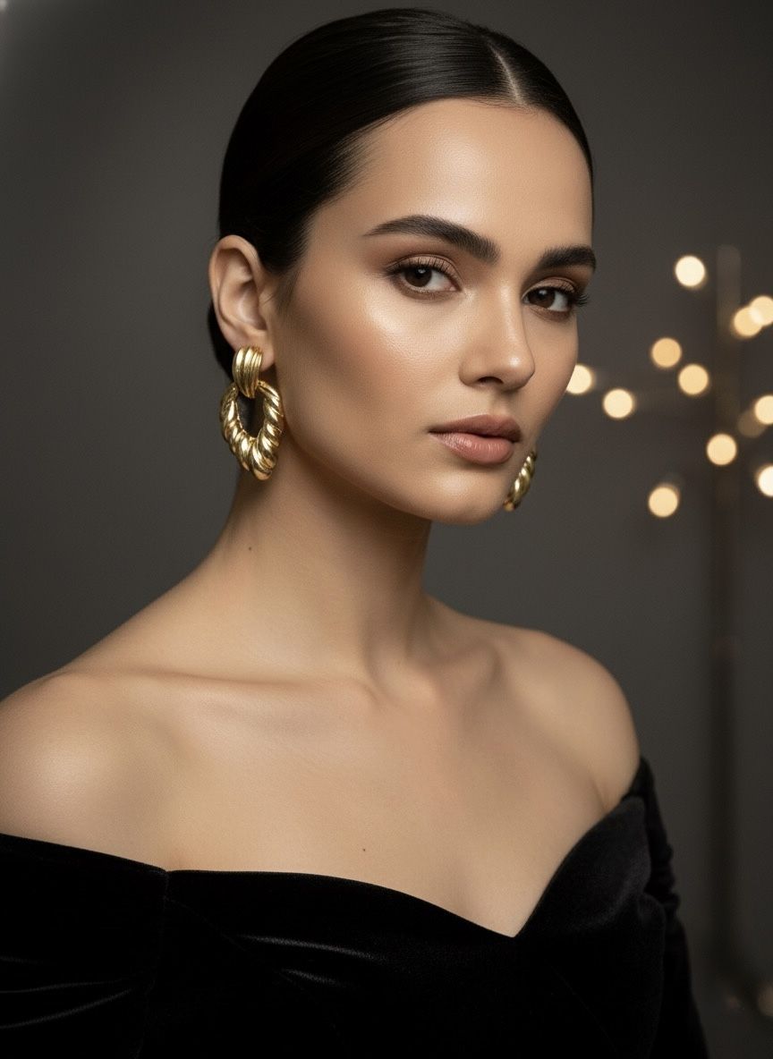 Gulabi patta earings