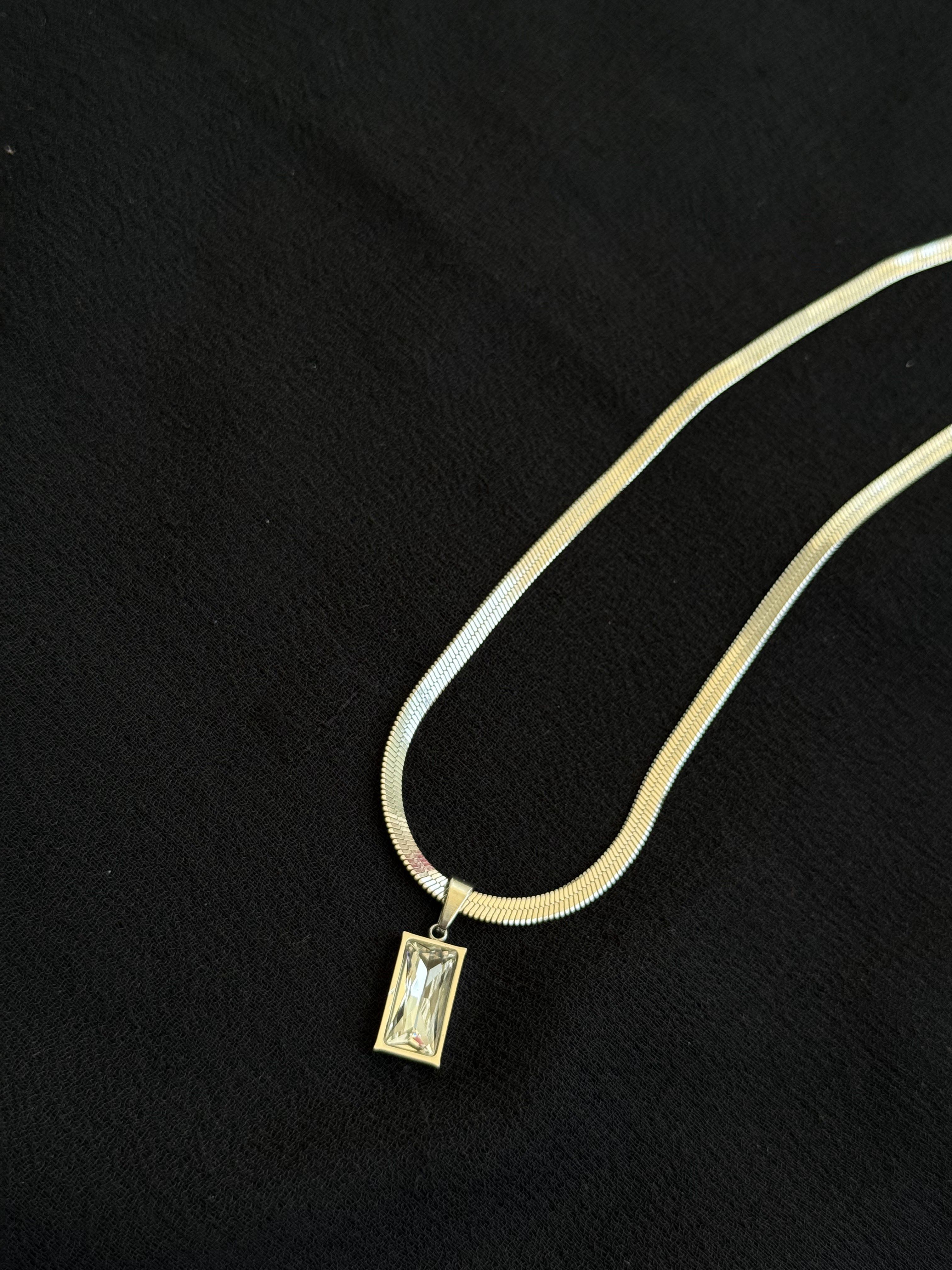     Moonstone Emerald Necklace
