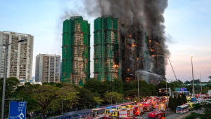Photo showcasing the Hong Kong’s deadly high-rise fire raises serious questions around building safety video