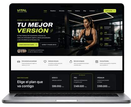 Mockup página web