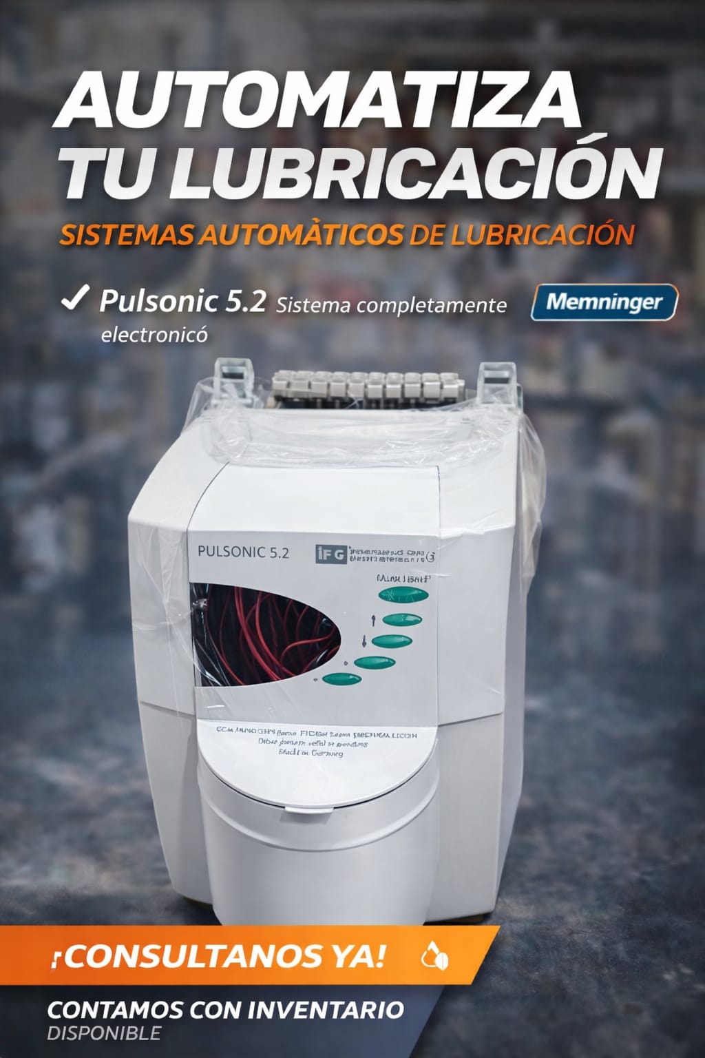 Lubricación automática en tejedora circular