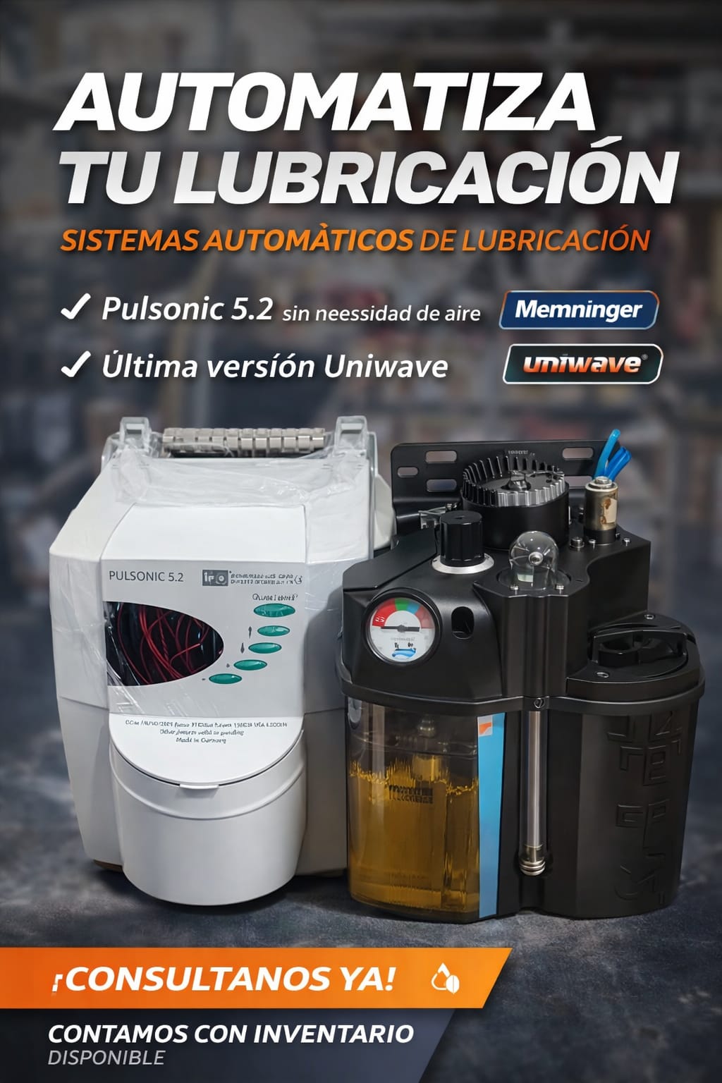 Equipo de lubricación Giralube en planta textil