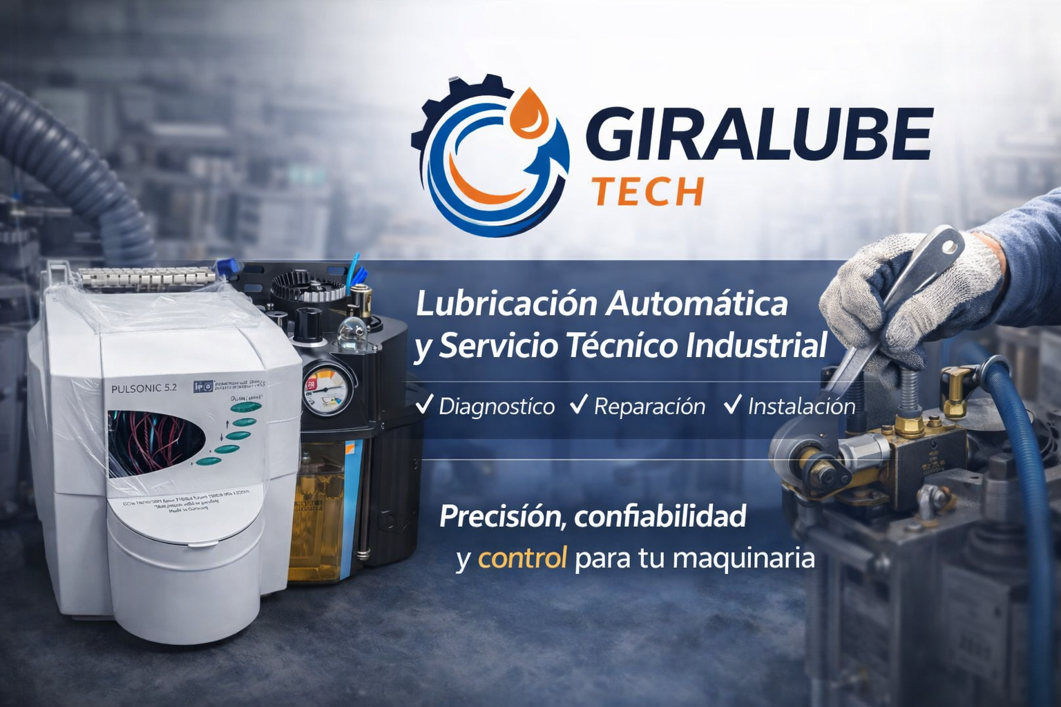 Giralube Tech — Lubricación Automática para Industria Textil Colombiana