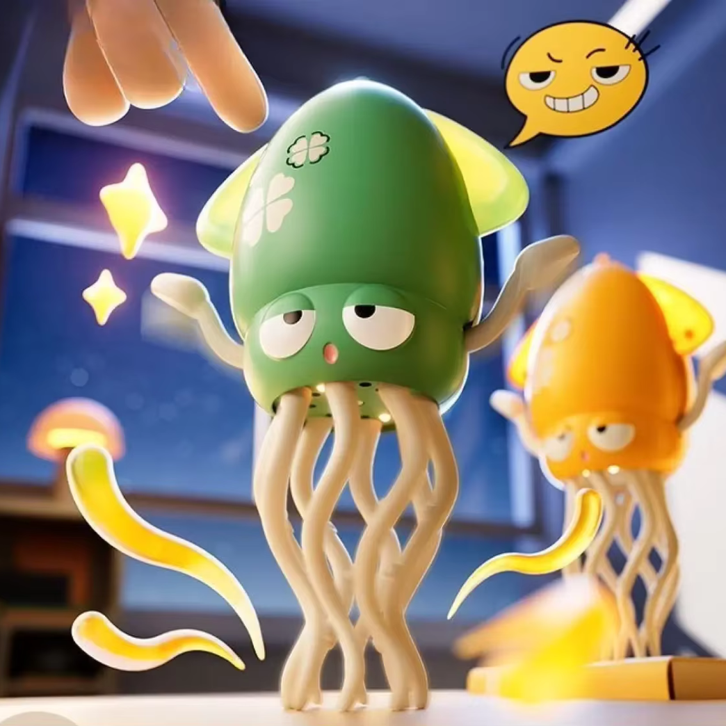 Octopus with glowing LED lights