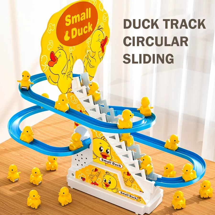 Electric Duck Climbing Stairs Toy with Music & Lights - Kids Toys Bangladesh - Image 1
