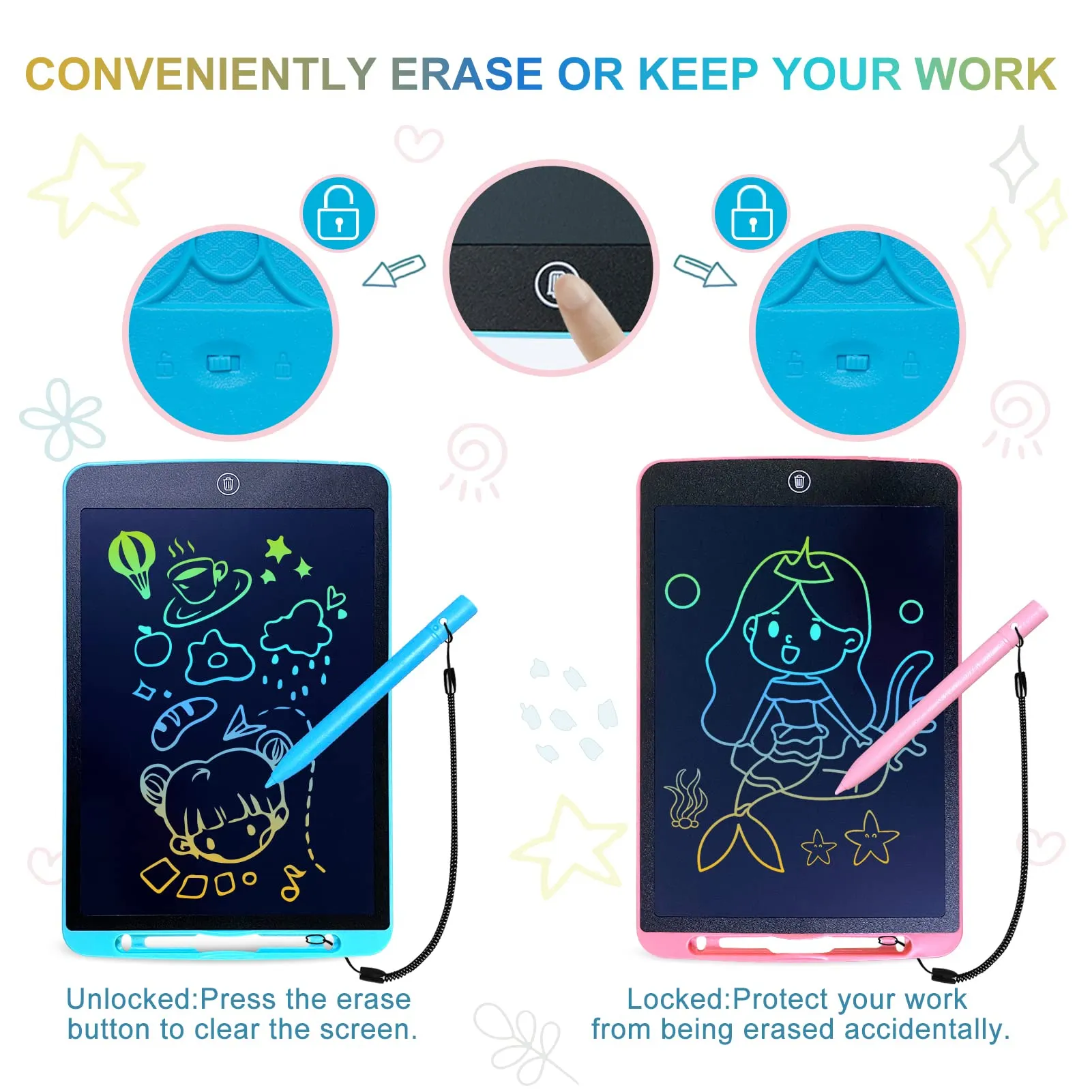 LCD Writing Tablet for Kids 8.5" & 12" - Digital Drawing Pad Price in BD - Kids Toys Bangladesh - Image 4