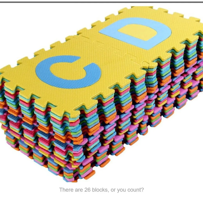 26 Pcs Alphabet EVA Foam Puzzle Mat for Kids - Non-Toxic Baby Play Floor Mat Price in BD - Kids Toys Bangladesh