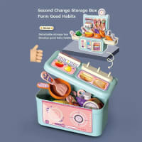 Kids Kitchen Toy Set with Running Water Sink - Pretend Play Cooking Set Price in BD - Kids Toys Bangladesh thumbnail 2
