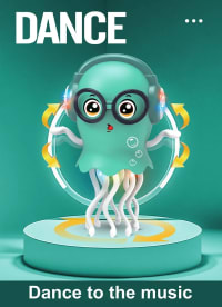 Electronic Dancing Jellyfish & Octopus Toy for Kids - Obstacle Avoidance Moving Toy Price in BD - Kids Toys Bangladesh thumbnail 3