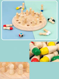 Wooden Memory Chess Game thumbnail 4