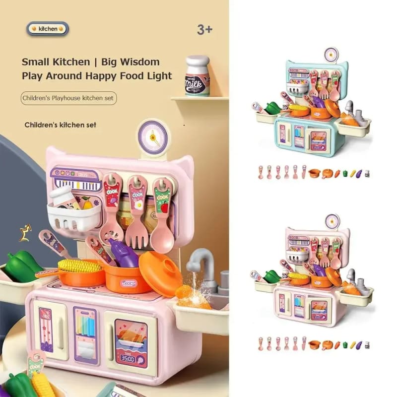 Kids Kitchen Toy Set with Running Water Sink - Pretend Play Cooking Set Price in BD - Kids Toys Bangladesh - Image 8