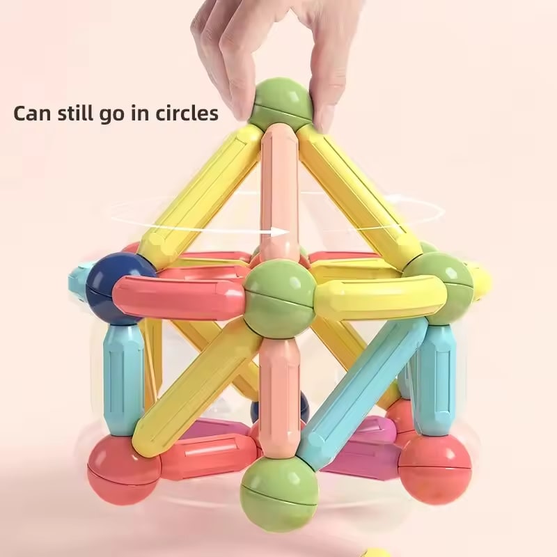 42 Pcs Magnetic Building Blocks & Sticks Set - Montessori STEM Toy Price in BD - Kids Toys Bangladesh - Image 6