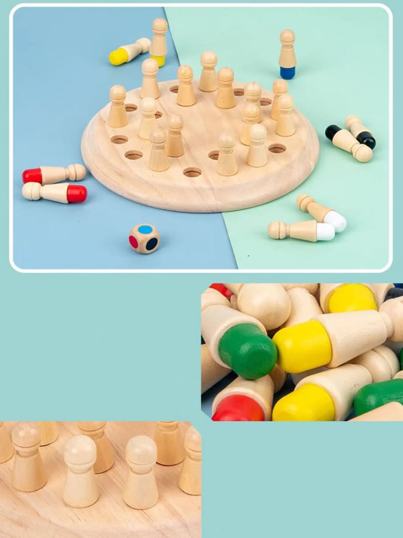 Wooden Memory Chess Game - Image 4