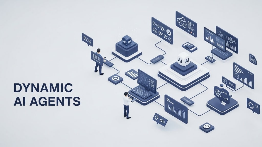 dynamic AI agents powering intelligent automation workflows