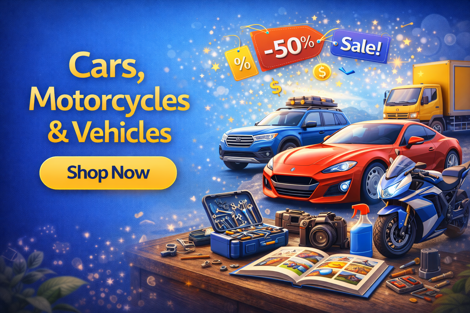 Cars, Motorcycles & Vehicles