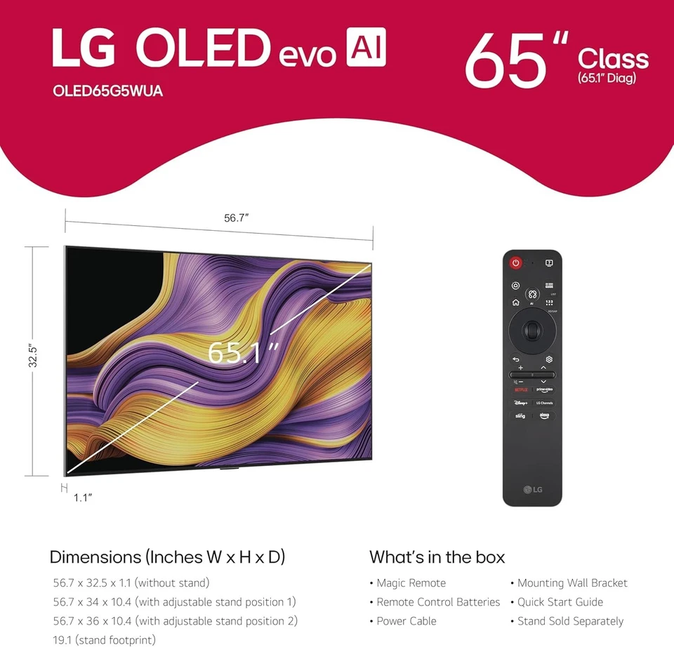 LG 65-inch OLED 4K Smart TV