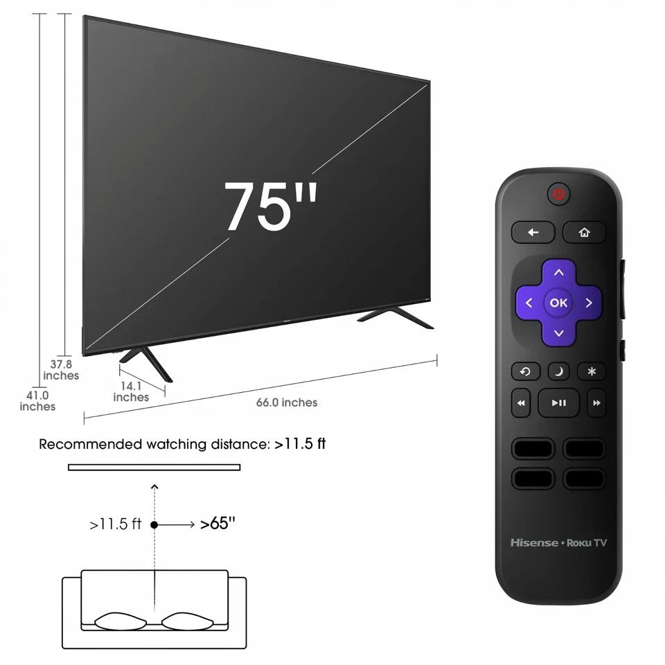 Hisense 75-inch 4K UHD Smart TV