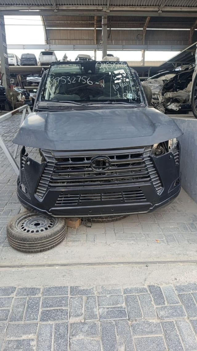 Dark grey Lexus GX550 SUV front halfcut — grille, front bumper and hood, Sharjah market