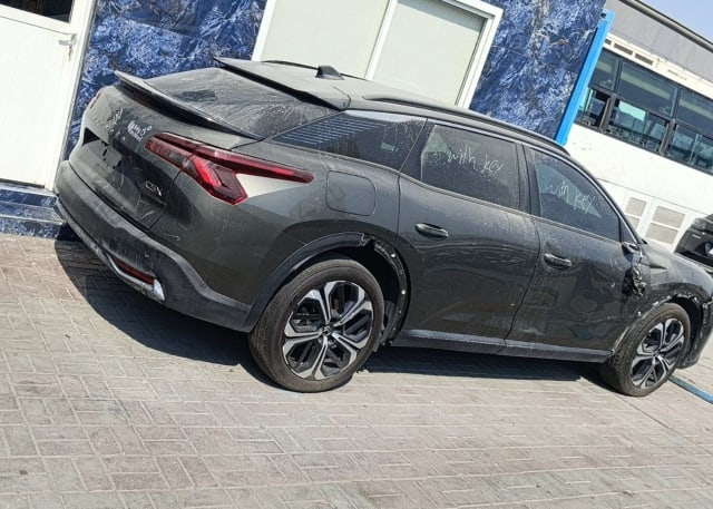 Dark grey Citroen C5 X car for parts — tail lights, tailgate, doors and alloys, Sharjah market