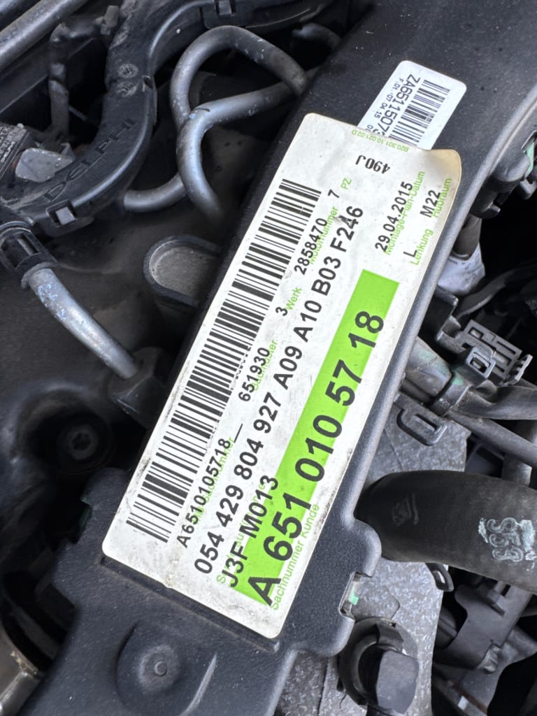 Engine + AT Mercedes-Benz B-Class 651.930 used in Sharjah — photo 2