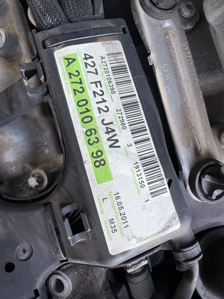 Engine + AT Mercedes-Benz 272.980 used in Sharjah — photo 2