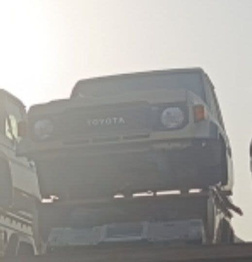 Toyota Land Cruiser 70 Series SUV front — bumper, grille and headlights, Sharjah market