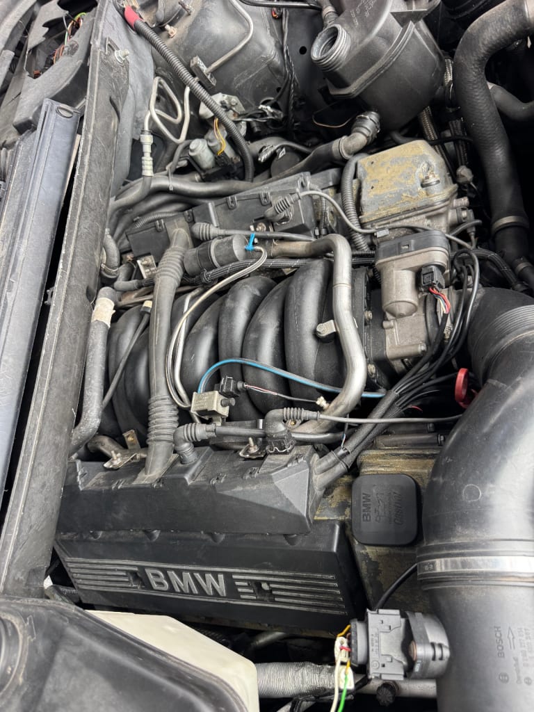 Engine + AT BMW X5 M62B44 E53 used in Sharjah
