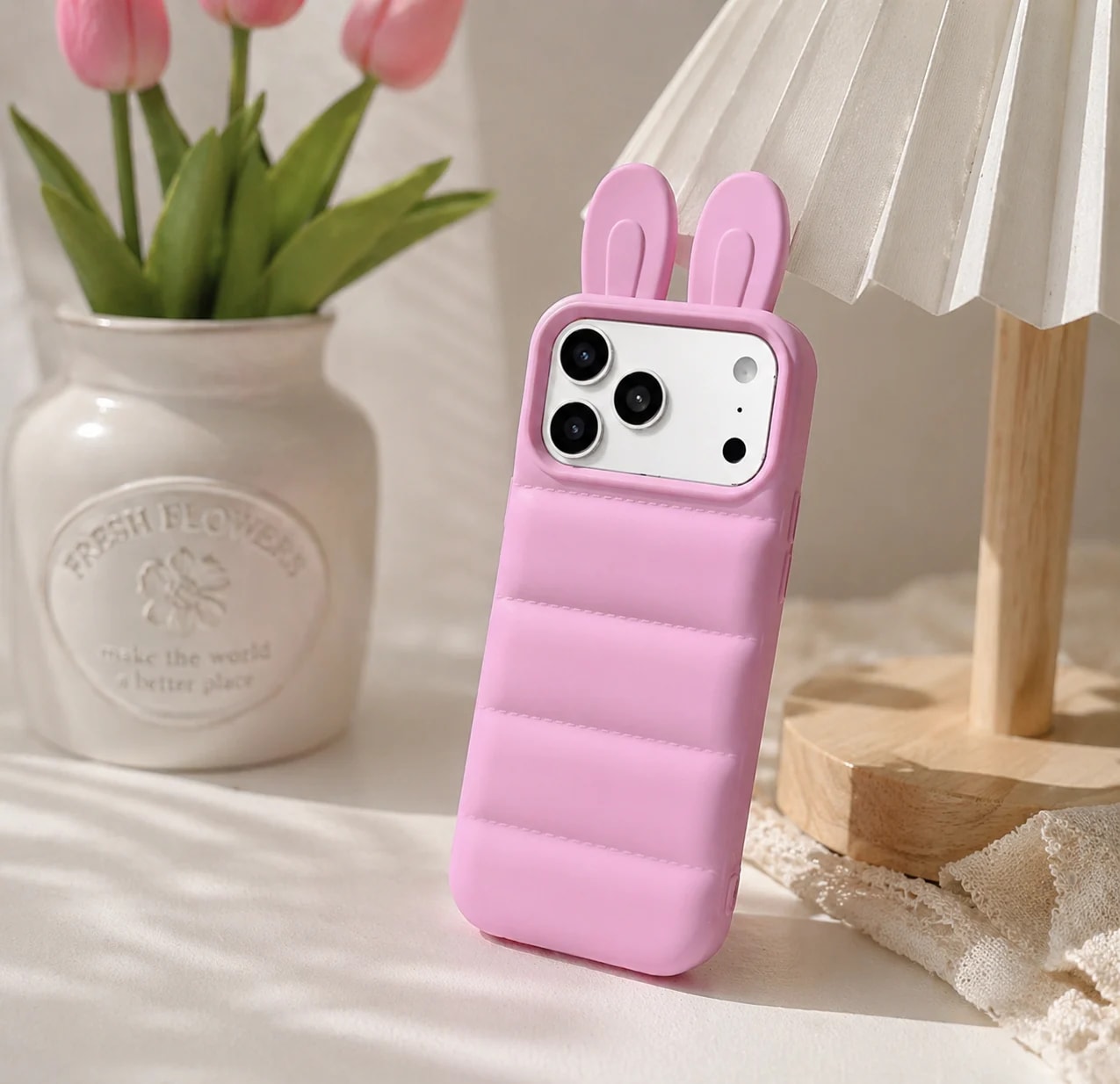 Cute Bunny Puffer Case image 3