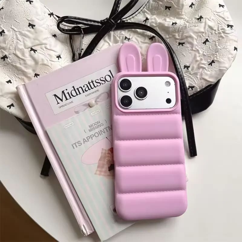 Cute Bunny Puffer Case image 5