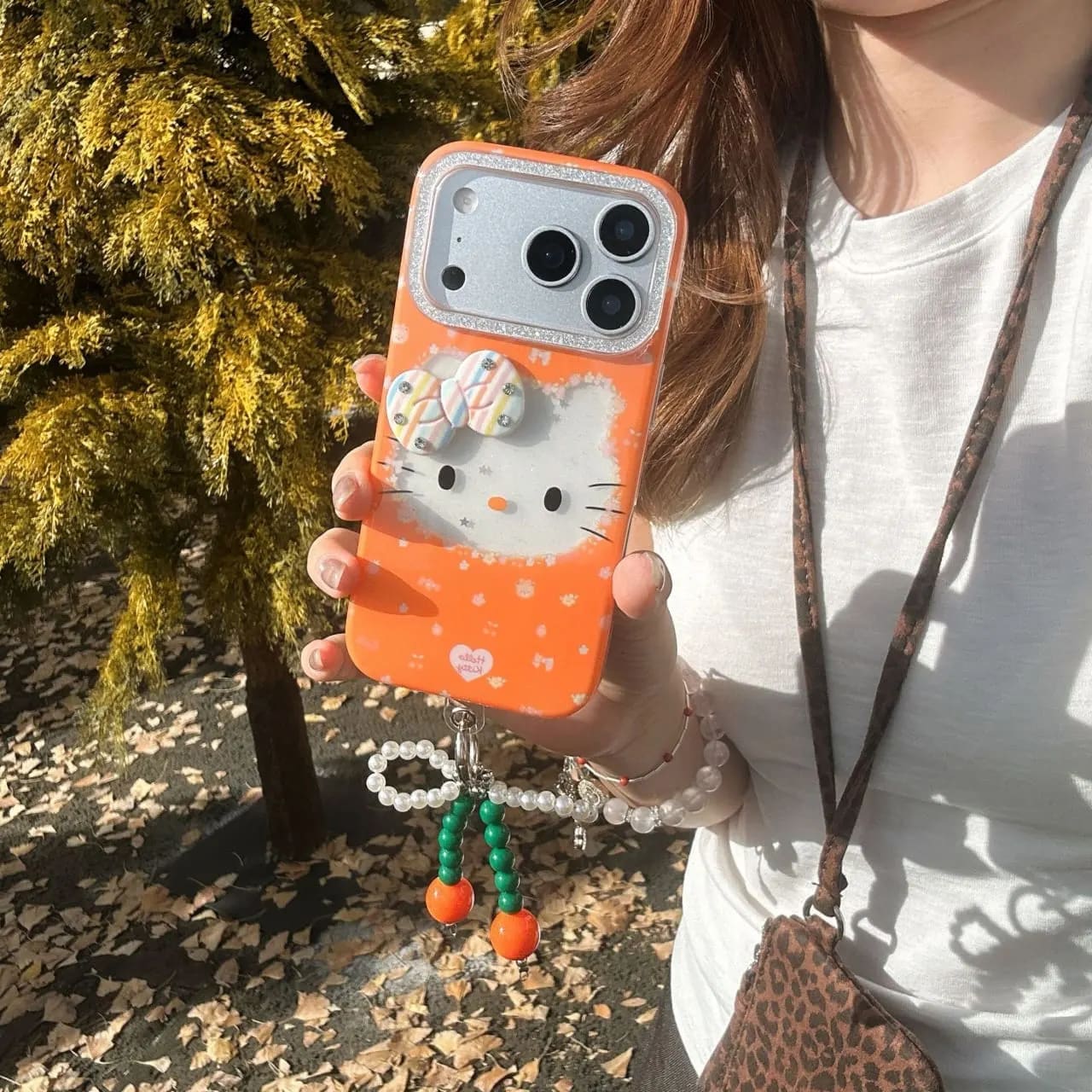 Cute Orange Kitty Charm Case image 2