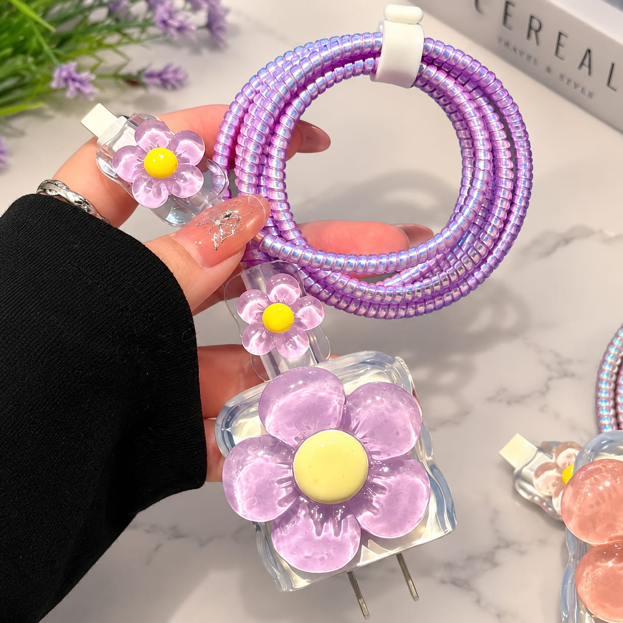 Flower Blossom iPhone Charger Case iPhone Charger Covers